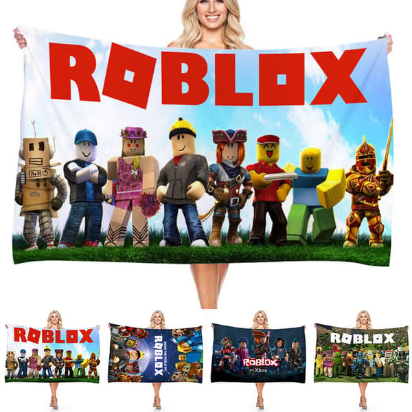 Roblox Mikrofiber Badhandduk Strand Semester Camping för Vuxna och Barn D D 75*150cm