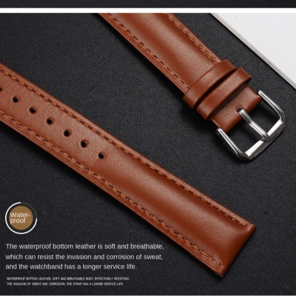 Watch Klockband MÖRKBRUNT 12MM Mørkebrun Dark Brown 12mm