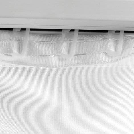 Linghang - Pack of 50 Nano Plastic Curtain Track Gliders - Folding Hooks with Safety Lock - Silent Gliding