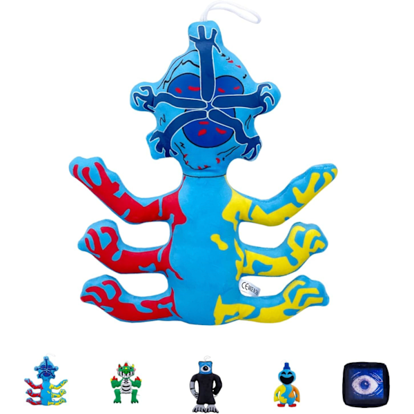 Poppy Playtime Kapitel 5, Nightmare Critters Plyschleksak, 25 cm Monsterspelkaraktär, för Fans, Barn & Vuxna. Blue