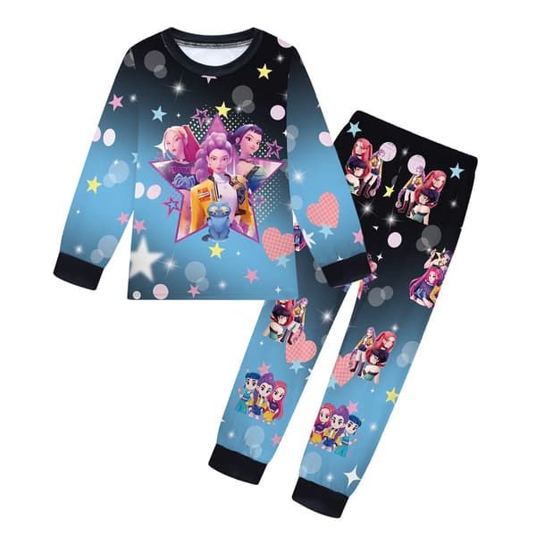 Demon Hunters Børne Langærmet Lange Bukser Pyjamassæt black 140cm