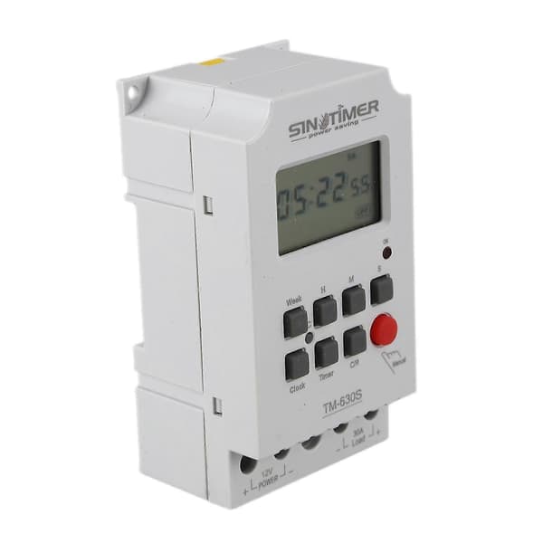 Sinotimer Tm630s-4 12v Sekundtimerbryter Stor Skjerm Kontroller