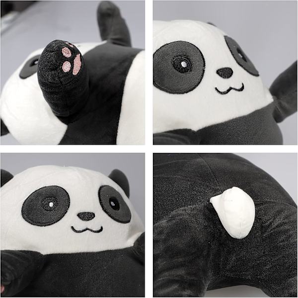 Superblød Plys Panda Kat Pude til Sidesovere 70cm