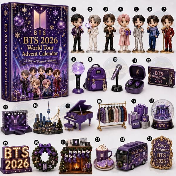 Kpop-grupper Julekalender 2026 Holiday Blind Boxes 2026 BTS Arirang