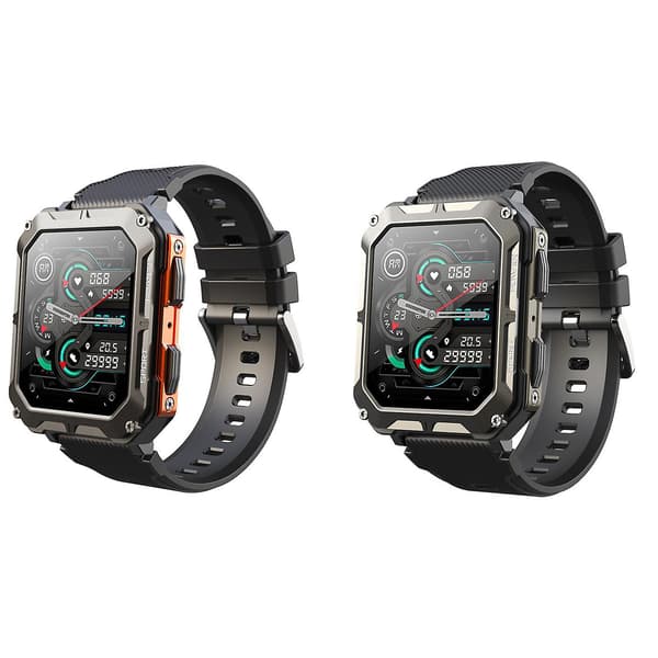 2024 Ny C20pro Smartwatch Hjärtfrekvens Bluetooth Samtal Informations Push Smart Armband Sportklocka App Dafit {} Black