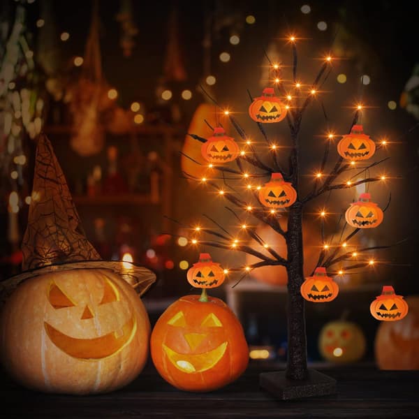Halloween Ljusslinga för Utomhusbruk, 3m 20 LED Halloween Pumpa Li