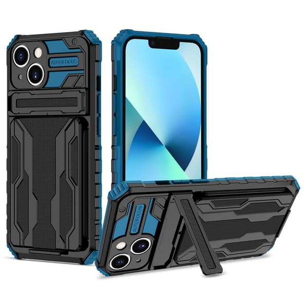 iPhone 13 - Pungcover med Kortpladser og Kickstand Grön