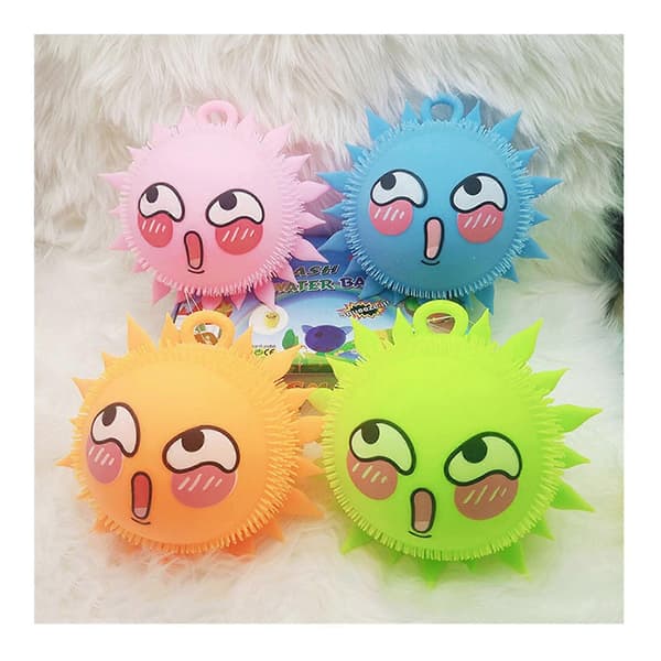 Glödande Squeezy Stress Relief Sensoriska leksaker Fidget Blinkande Pufferboll för vuxna barn