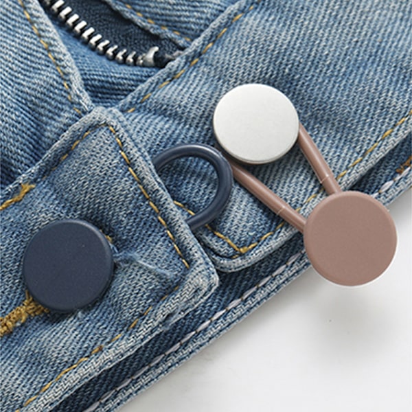 Het försäljning 10mm-15-18mm gummiband stretch justering förlängningsknapp midjeband förlängning justeringsknapp Double layer blue*round