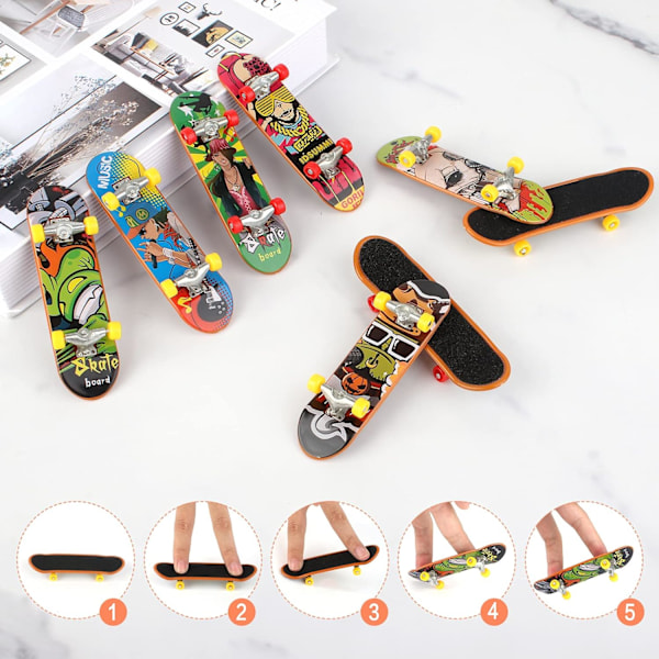 12 stk. Mini Fingerboards, Mini Skateboard Leker Dekk Lastebil