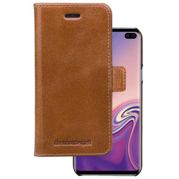 dbramante wallet bookcover copenhagen - tan - til samsung S10+ Brown