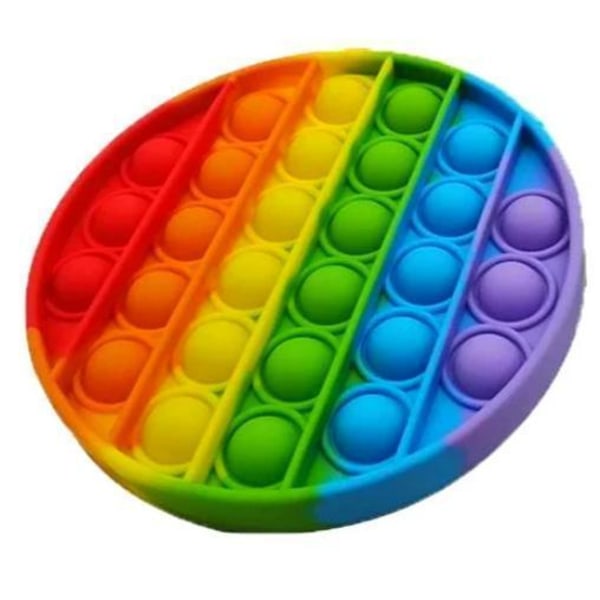 Pop It Fidget Lelu Alkuperäinen - Sateenkaari Pyöreä - CE-hyväksytty 65