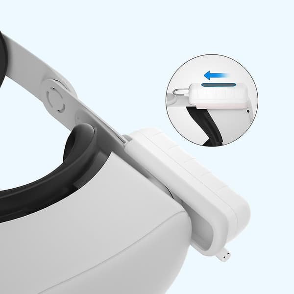 Kompatibel med Oculus/Meta Quest 2 og Quest, Elite Strap-lader, 5000mah hurtiglading og utvidet batteri for 2 timer