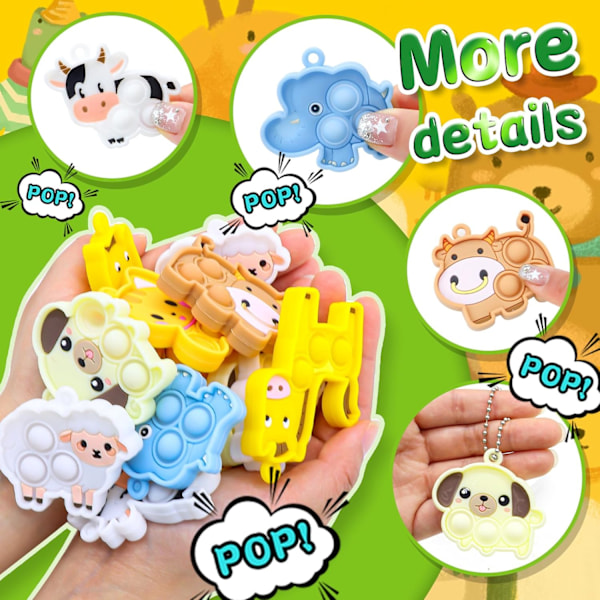 30 st Fidget Pop it Leksaker Set Kalasgåvor för Barn Fidget Leksaker Födelsedag Karneval Skatt Småbarn Leksaker Fidget Paket