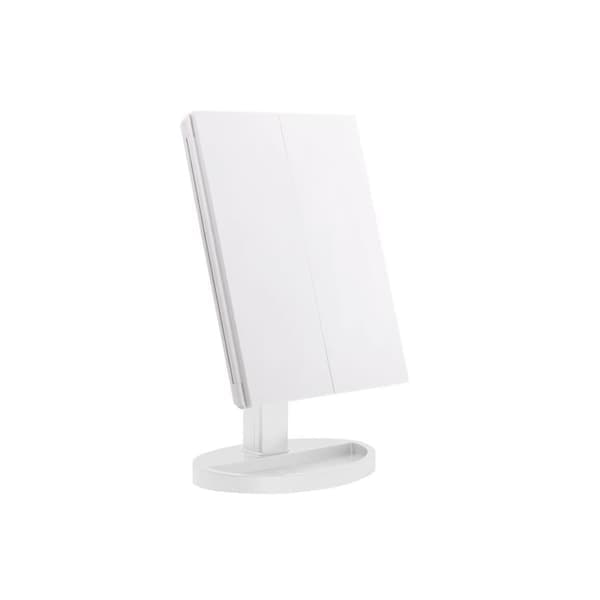 ® Trifold Hollywood Sminkespeil Med LED-lys - Hvit