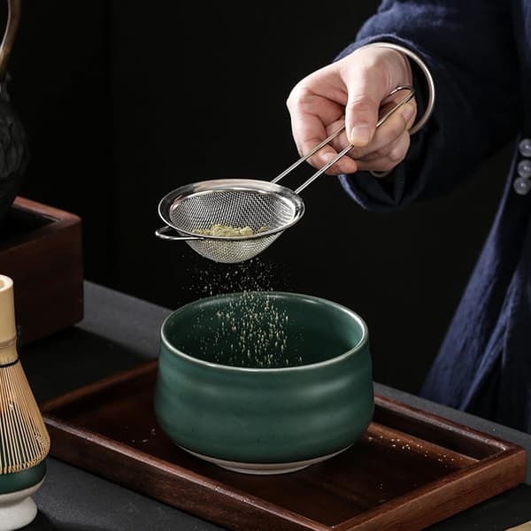 Matcha Te Sæt 4 Dele Starter Kit Ceremoni Tilbehør Grønt Pulver Skål Piskeske Ske