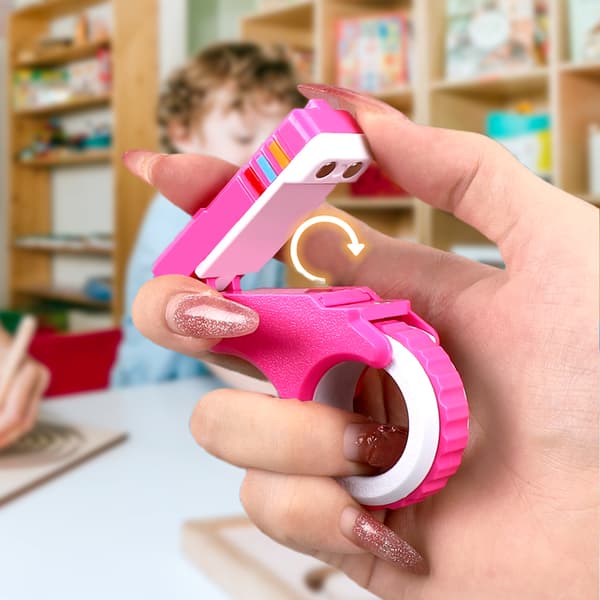 Fidgets Slider Toy - Plastic Push Slider Antistress Toys Fun Novelty 3D Printed Sensory Tool White