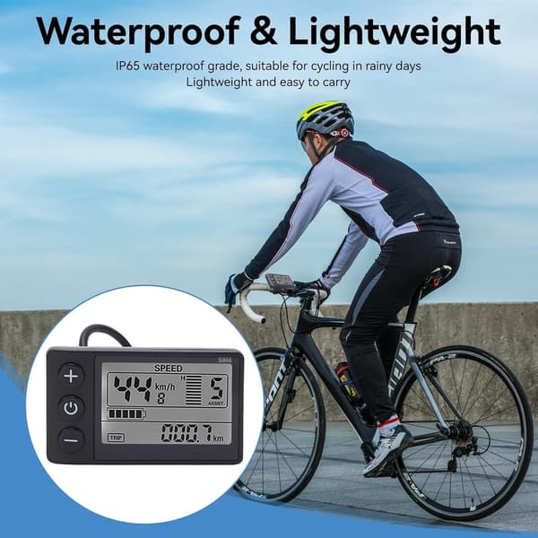 Kommunikasjonsprotokoll Elektrisk Sykkelcomputer LCD-skjerm Vanntett GPS Sykkelcomputer Speedometer og Odometer 24V 36V 48V Kontrollpanel