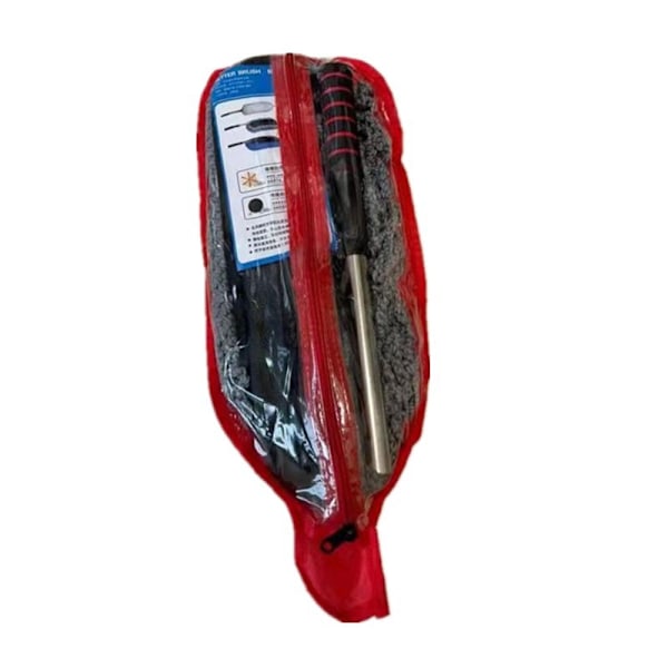 Autonpesumoppi auton puhdistusväline erikoisautoharja pölynpoistotyökalu pölyhuiska lakaisee pölyt vahingoittamatta autoa pehmeäharjaksinen autoharja Gray large brush [retractable]