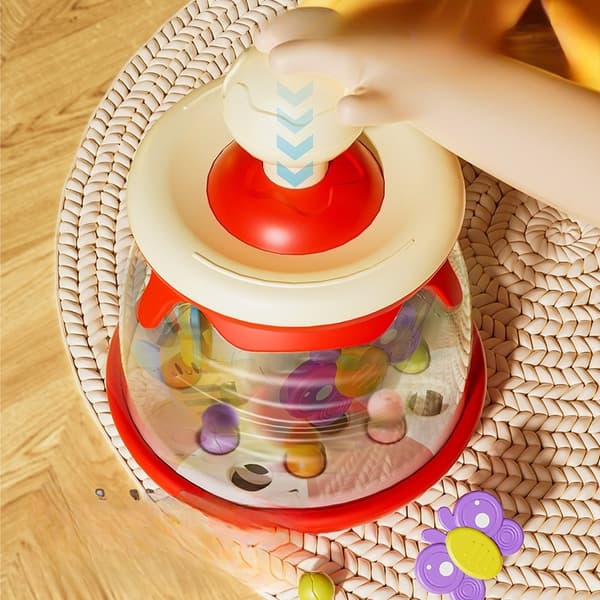 Interaktiv sylindrisk kubeleke for barn fra 3 år+ Yellow