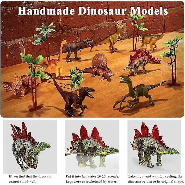 Dinosaurusleikkimatto, jossa on leikkimatto ja puu, opettavainen dinosaurusseikkailusetti T-rexillä, Triceratopsilla, lahja pojille ja tytöille