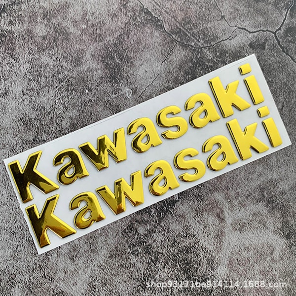 Soveltuu Kawasaki Qimo -poljinmoottoripyörään 3D kolmiulotteinen pehmeä liima kirjetarra polttoainesäiliön rungon henkilökohtainen englanninkielinen tarra Red soft rubber medium pair 18 cm