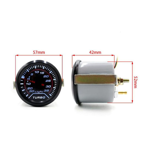 Tryckmätare Turbo Boost Tryckmätare Turbo Mätare Universal för Bil