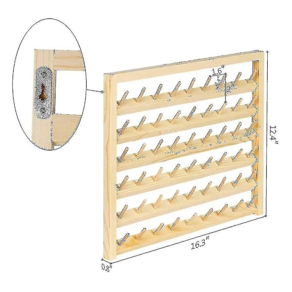 54 Spolhållare för sytråd, väggmonterad sytrådsorganisatör med krok, träbroderiorganisatör-yu
