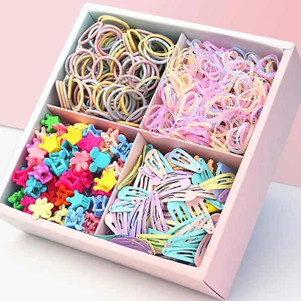 1140 Delar Hårband och Hårspänne Prinsessa Håraccessoarer Set Hårband/Små Gummiband/Hårspänne - Flerfärgad Liten
