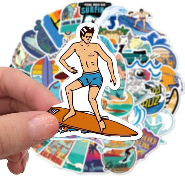 Sommer Surf Stickers til Vandflasker, Laptop, Køleskab,