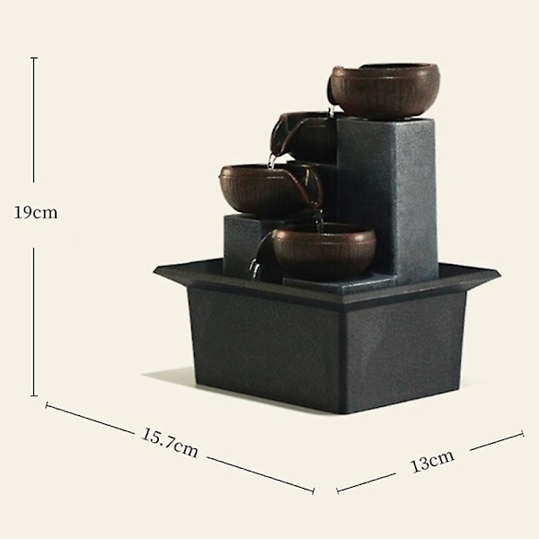 Bordfontene Ornamenter Hjem Hage Dekor Stein Fest Vannfontene Håndverk Gaver Skrivebord D