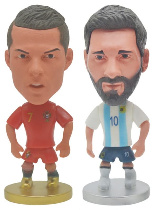 Perfekt 2 stk. Ronaldo+Messi dukke, fodboldfigur til fodboldstjerne - Perfekt