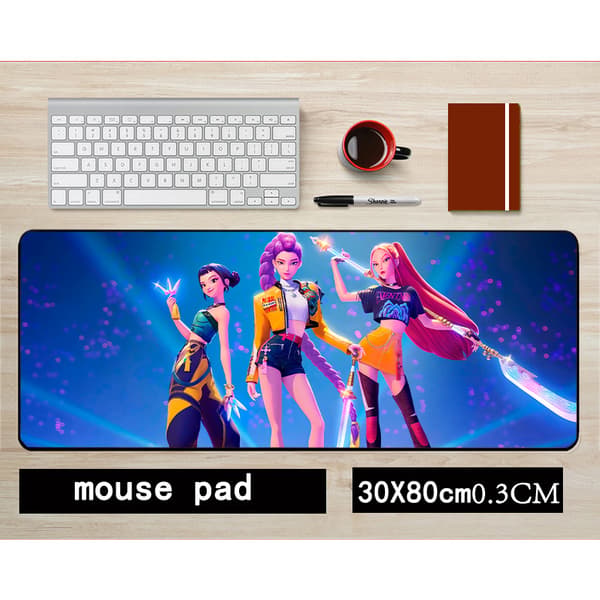 Kpop demonjakt demon jentegruppe musematte 30x80cmCM stor tastaturmatte 1