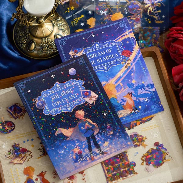 Zao Mo Laser Shell Light PET Stickerbog Prince Universe Series Karakter Student Notesbog Materiale Landskabssticker