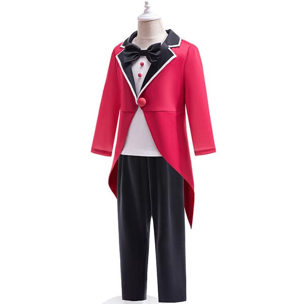 Barnens Cosplay Kostymset – Magisk Digital Cirkus Halloweenklänning D1273 Bright Red (Three-piece Set) 120cm