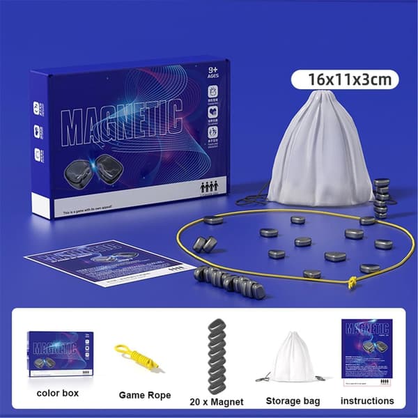 Magnetiskt Schackspel Multiplayer Strategibrädspel Set För Barn Och Vuxna Med 20 Formade Magneter