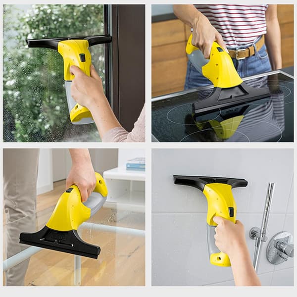 Kompatible 4 stk. erstatningsgummilepper for Karcher vindusvaskerblader, vindusnal i rustfritt stål, viskergummi, vindusviskergummi
