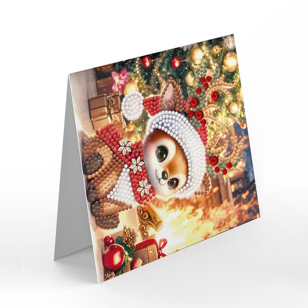 DIY Jule Diamantmaleri Sæt – Håndlavede Ferie Håndværksgavekort og Postkort til Festlige Hilsner 15*30CM HKDZ40 12-piece set