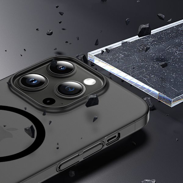 Tech Protect iPhone 17 -kotelo MagSafe MagSlimillä (läpikuultava musta)