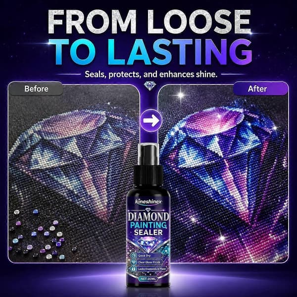 Diamond Art Coating Spray Gloss Finish Clear Coating for 5D Diamond Painting Puzzle Handmade Craft Supply 3pcs 30ml