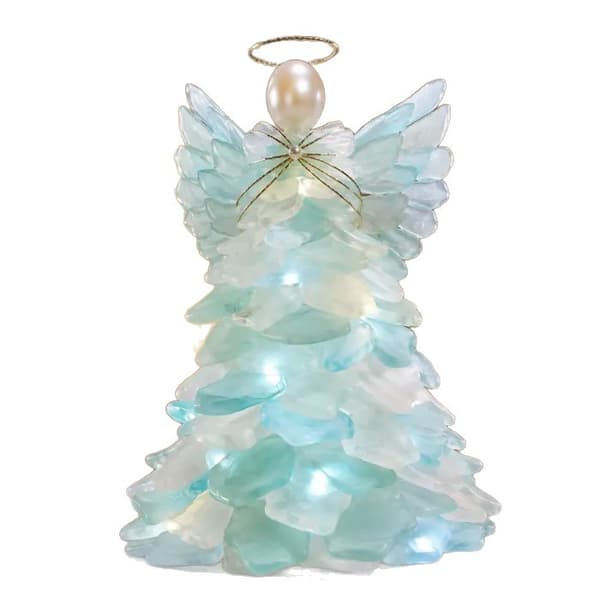 Sæt med julepynt i havglas, glødende håndlavede dekorative gaver Glowing Angels