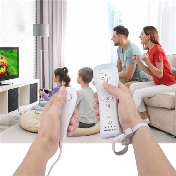 2x 2 i 1 Integrerad Wiimote Motion Plus-handkontroll och Nunchuk