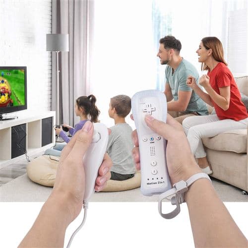 2x 2 i 1 Integrert Wiimote Motion Plus-kontroller og Nunchuk