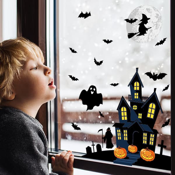 Halloween Window Stickers Decorations - Halloween Removable