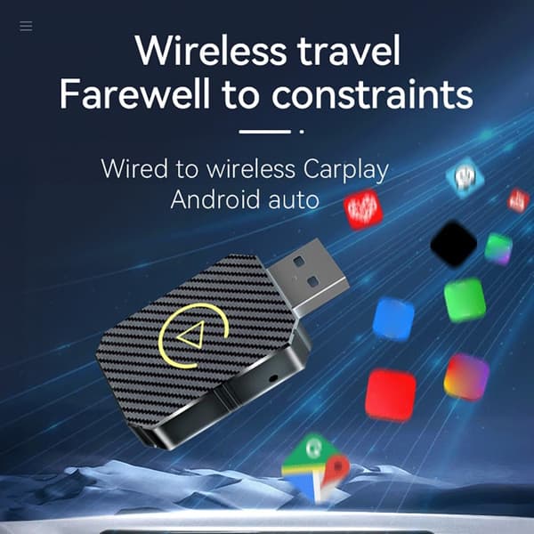 Trådløs CarPlay Adapter til Android Auto USB Dongle Konverter Kablet til Trådløs Car Play
