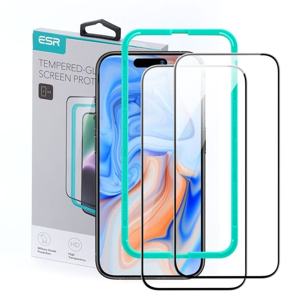 ESR iPhone 15 2-PACK Näytönsuoja Karkaistu Lasi 120