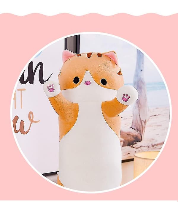 Håndlavet Taba Squishy Stor Kat, Gigant Poter Squishy til Voksne Børn - Perfekt brown 90cm