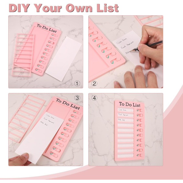 Chore Chart for Kids, 4 Pcs, To Do List, Checklist, Board, Removable, Reusable, Daily Schedule, Behavior Chart