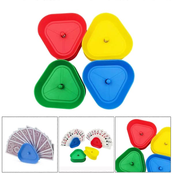 Spillekort for barn Poker Rack Håndfri trekantformholdere