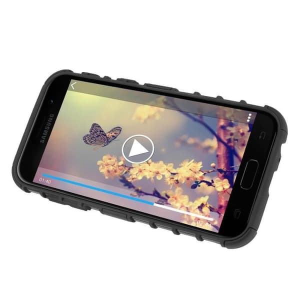 Etui til Samsung Galaxy A5 2017 Forstærket Stødsikkert Etui + Integreret Støttefod - Sort